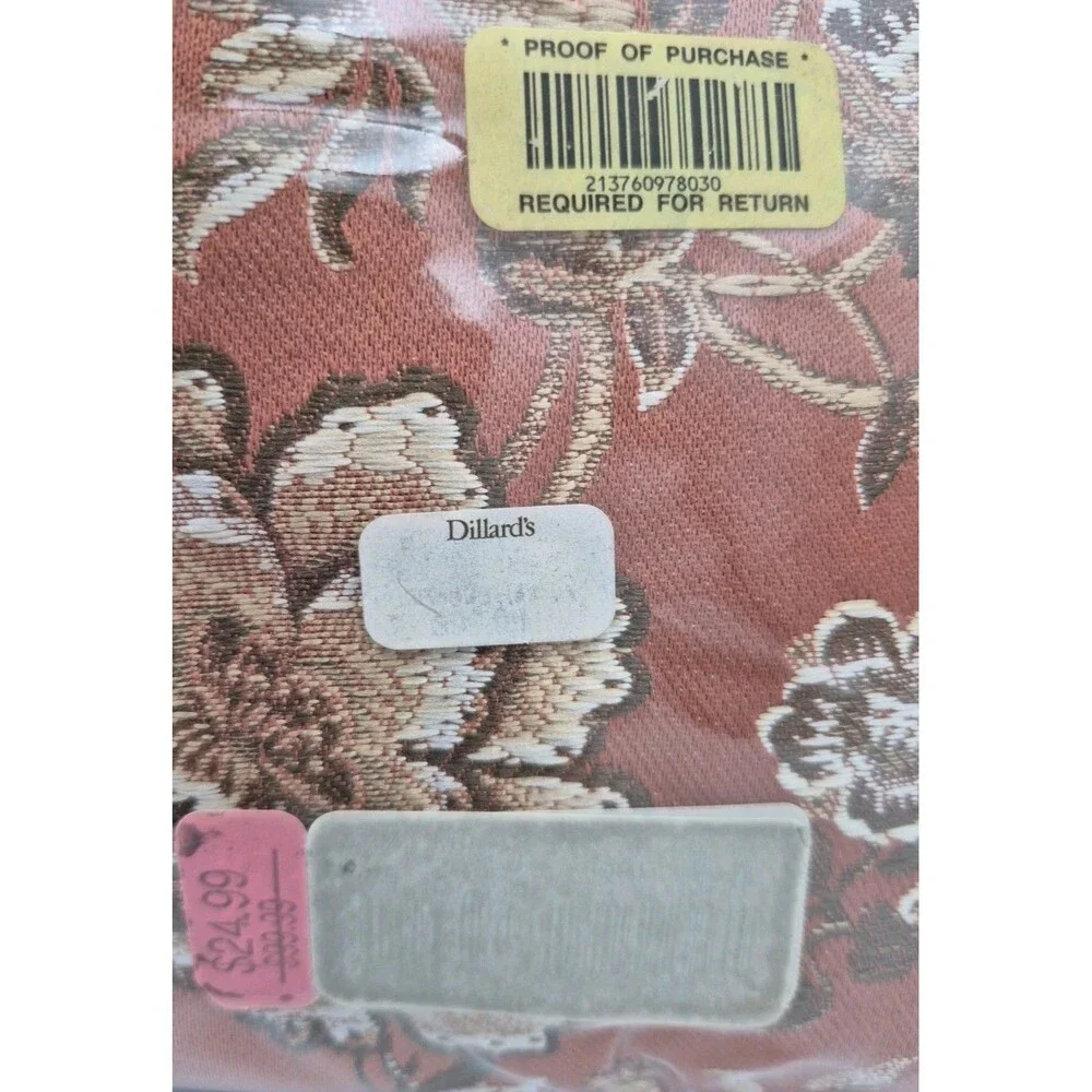Vntg Waterford Linens Williamsburg Tablecloth  in Copper New Open Box 90